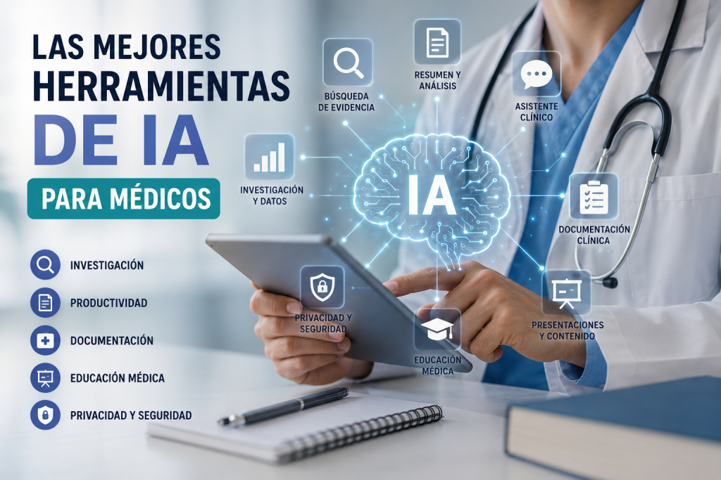 Las mejores herramientas de IA para médicos en 2026: guía para la práctica clínica, investigación y productividad