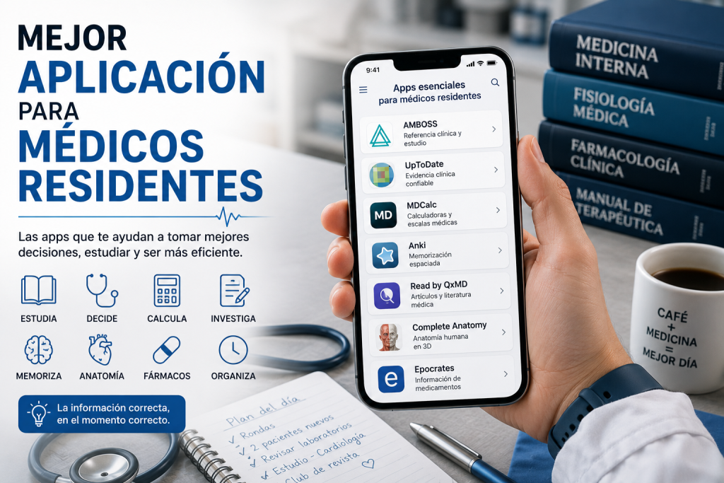 Mejor aplicación para médicos residentes en 2026: las apps que realmente vale la pena tener