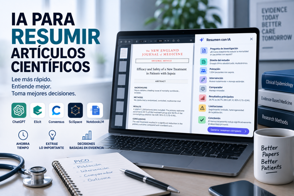 IA para resumir artículos científicos: mejores herramientas y cómo usarlas en 2026
